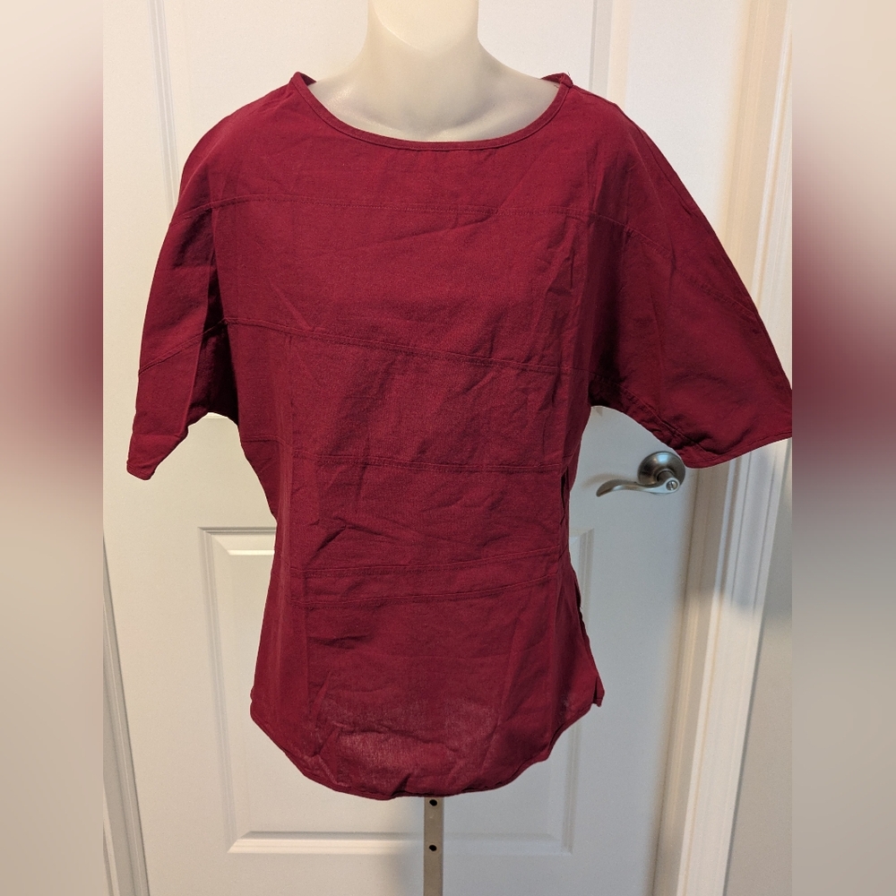 Women's Burgundy Top, NWOT, Sz S